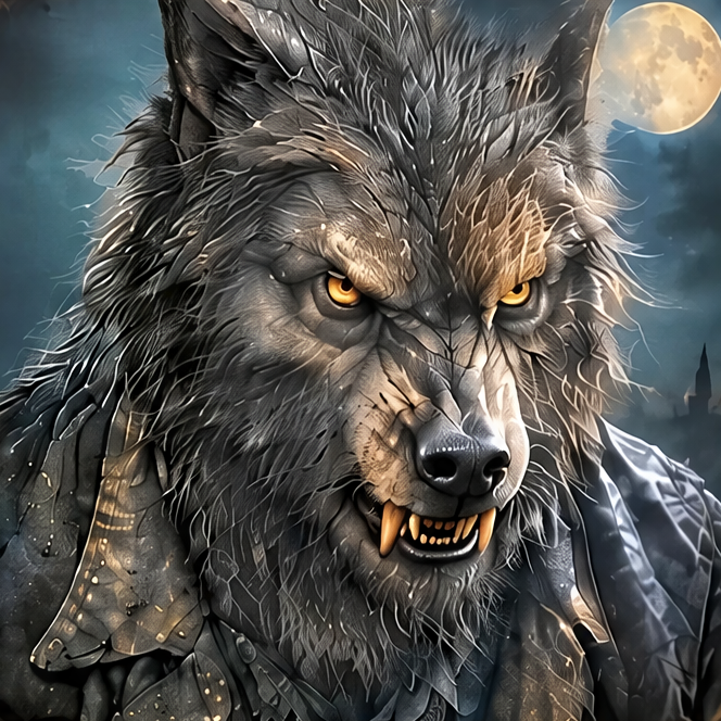 The wolfman portrait from the original motion edition